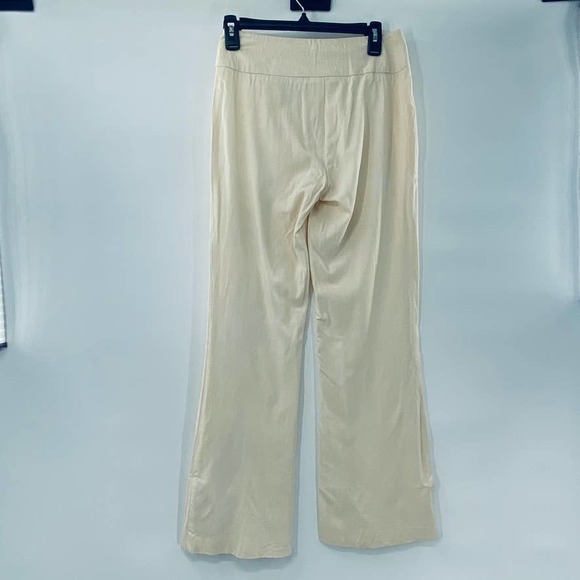 Yigal Azrouël Embellished Sequin Cut Out Flat Front Straight Leg Trousers Size 4 - Picture 4 of 14